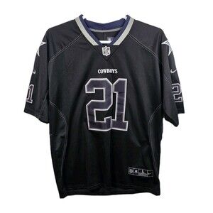 Nike Ezekiel Elliott Size Large Dallas Cowboys Blackout Jersey